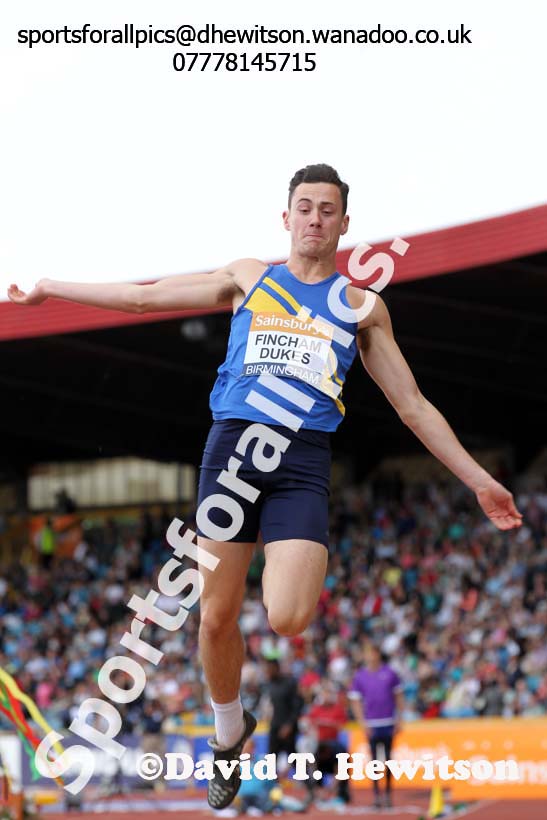 Mens long jump, Sainsbury's British Champs, Alexander Stadium, Birmingham. Photo: David T. Hewitson/Sprts for All Pics
